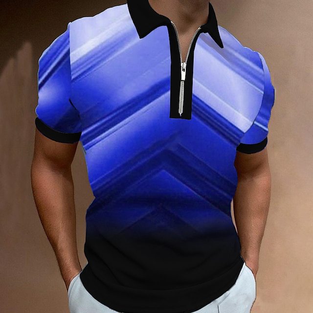 Men's 3D digital printed street short-sleeved shirt Colouronova