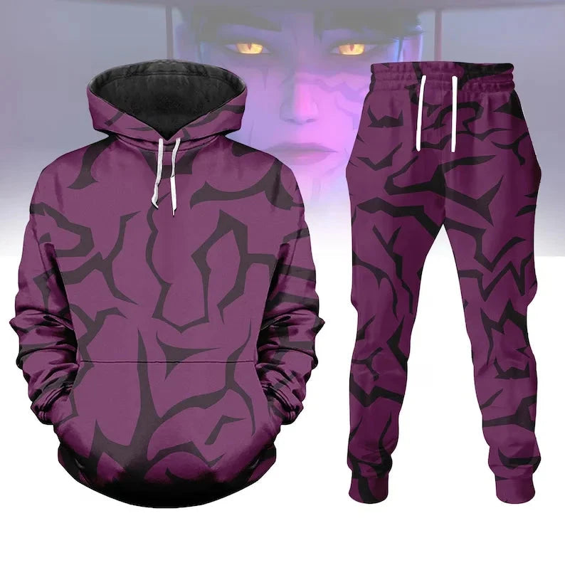 Hot KPop Demon Hunters Cosplay Hoodies Set 3D Print Men Women Anime Sweatshirt Jogger Suit Autumn/Winter jogging 2Pcs Sets Colouronova