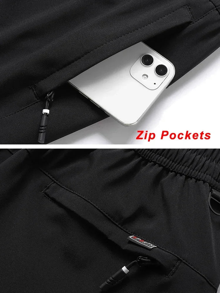 Winter Thick Warm Fleece Sweatpants Men Joggers Plus Size Straight Long Track Pants Windproof and Waterproof Thermal Trousers - Colouronova