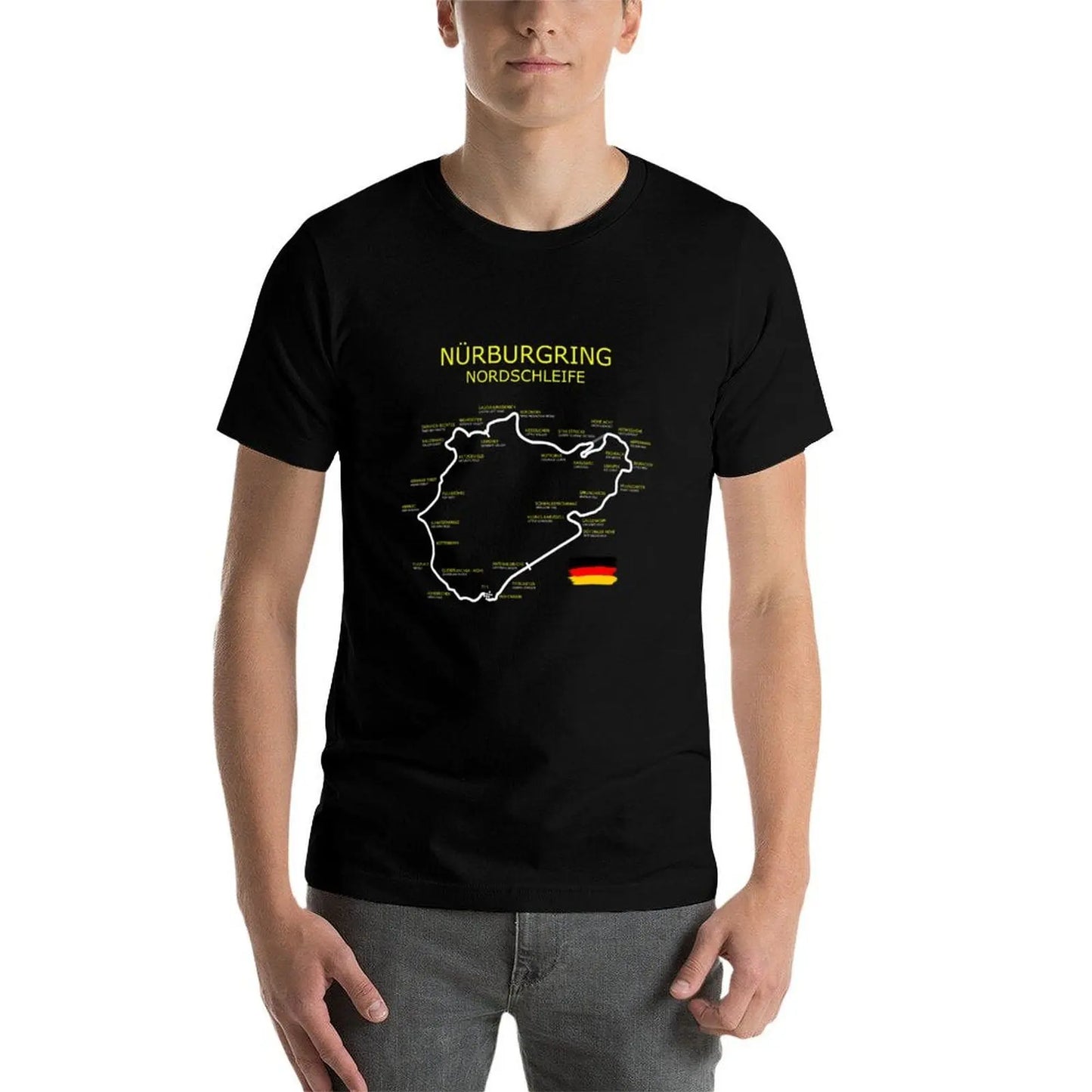 The Nurburgring T-Shirt man t shirt designer t shirts for man graphic tees T-Shirt - Colouronova