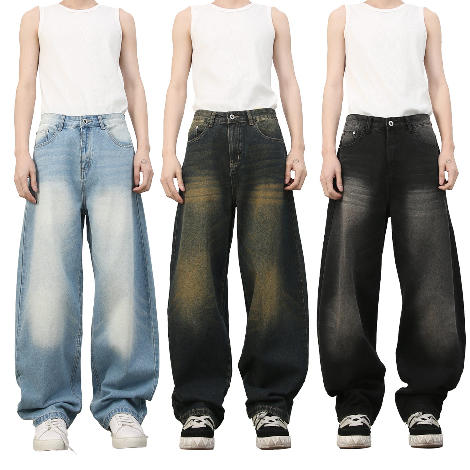 Mens Denim Trousers Colouronova