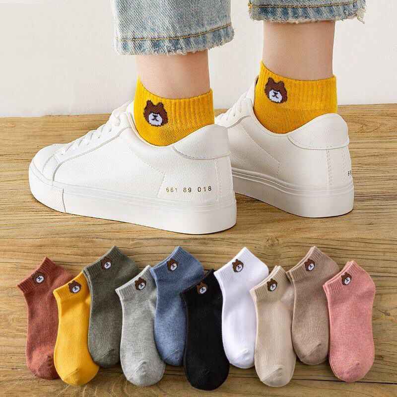 Boat socks bear ankle socks