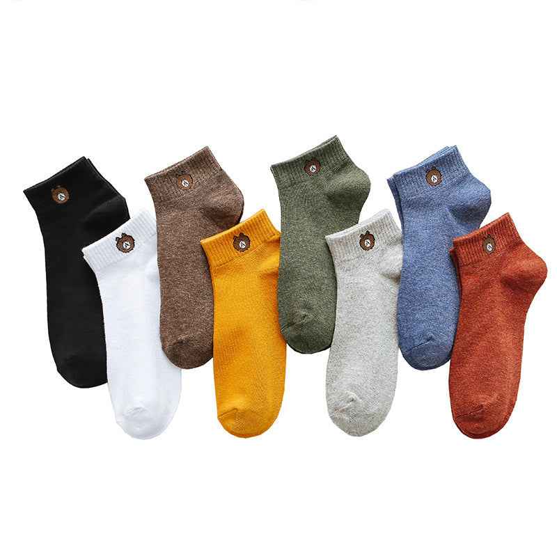 Boat socks bear ankle socks