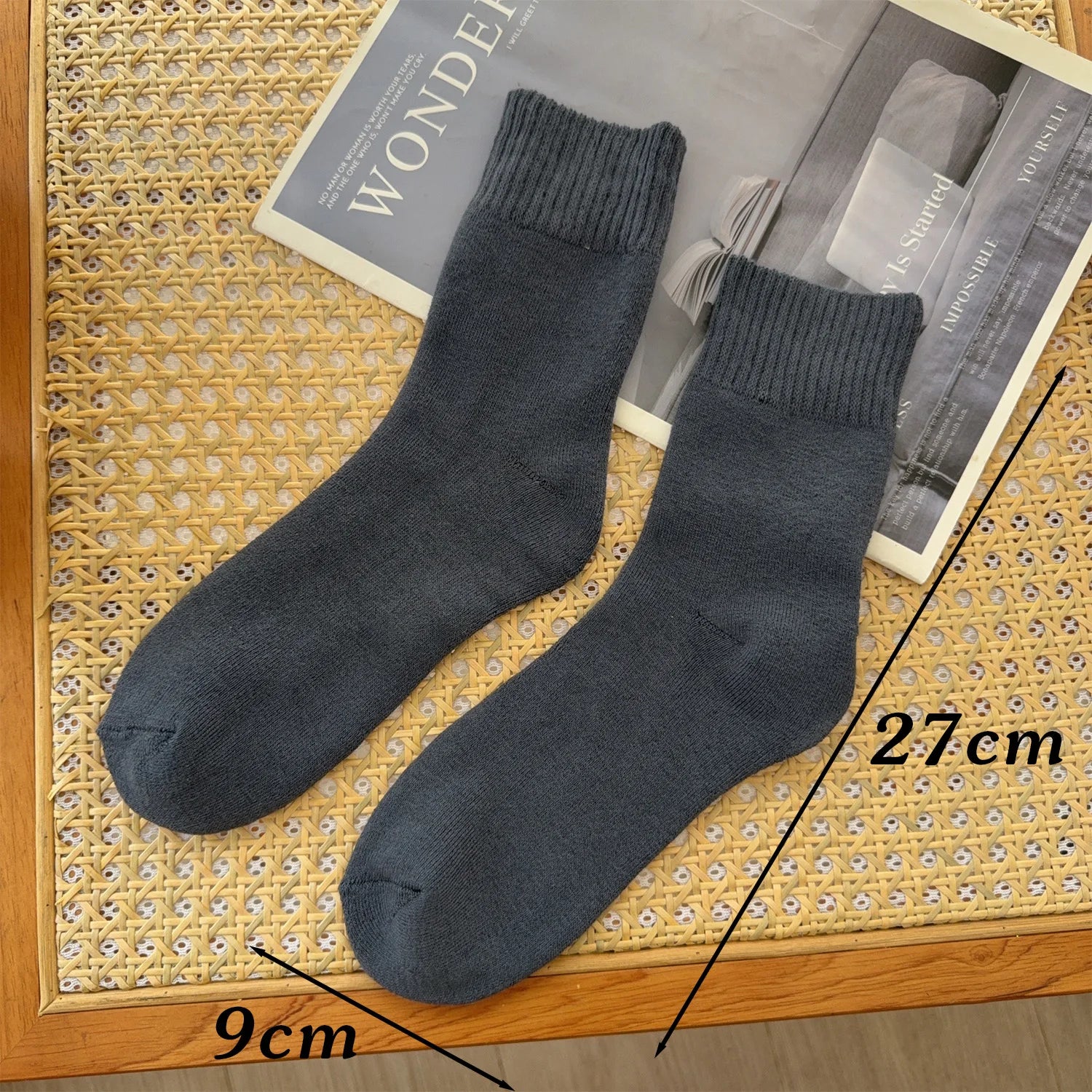 1/3Pairs Winter Warm Thicken Socks Fleece Lined Plush Warm High Tube Long Socks Solid Color Cold Weather Women Men Comfortable - Colouronova