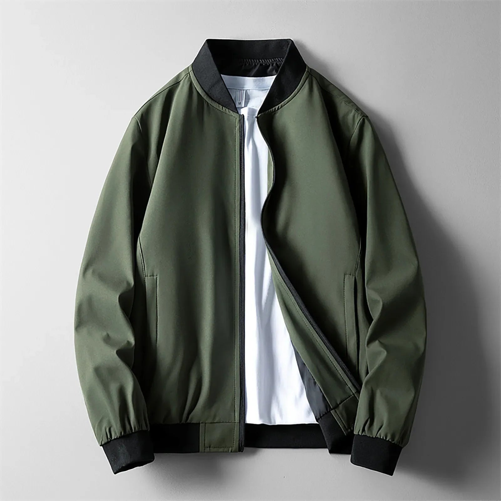 Classic Color Block Pocket Baseball Men Jackets Fashion Outwear Casual Windbreaker Male Clothes Zip Up Winter Jacket Men - Colouronova