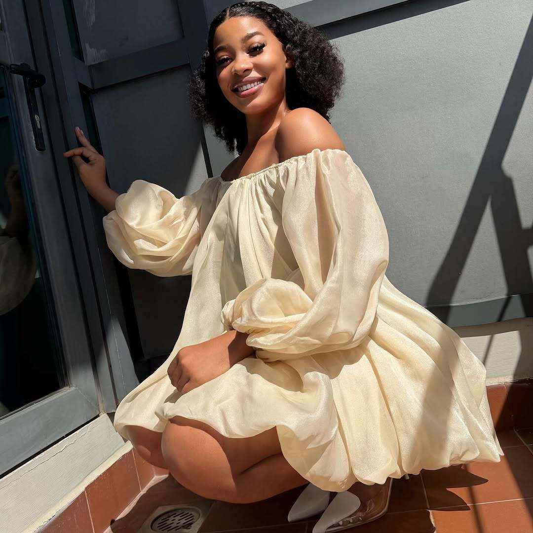 Off-Shoulder Puff Sleeve Dress