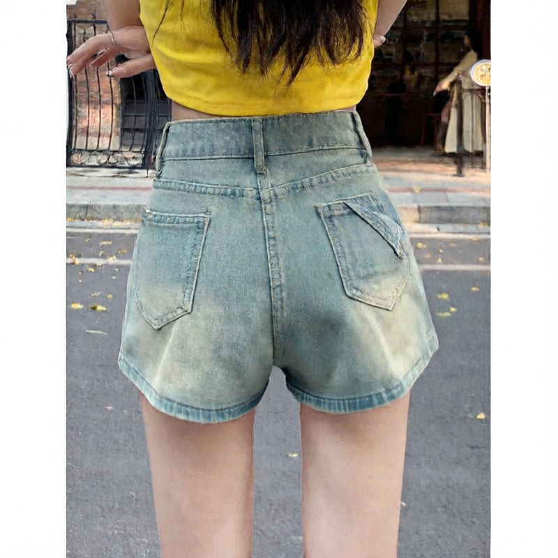 High-waisted denim skirt Colouronova