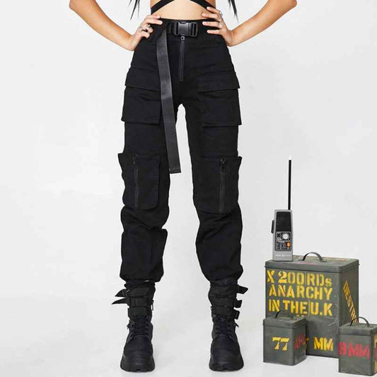 High-waisted overalls