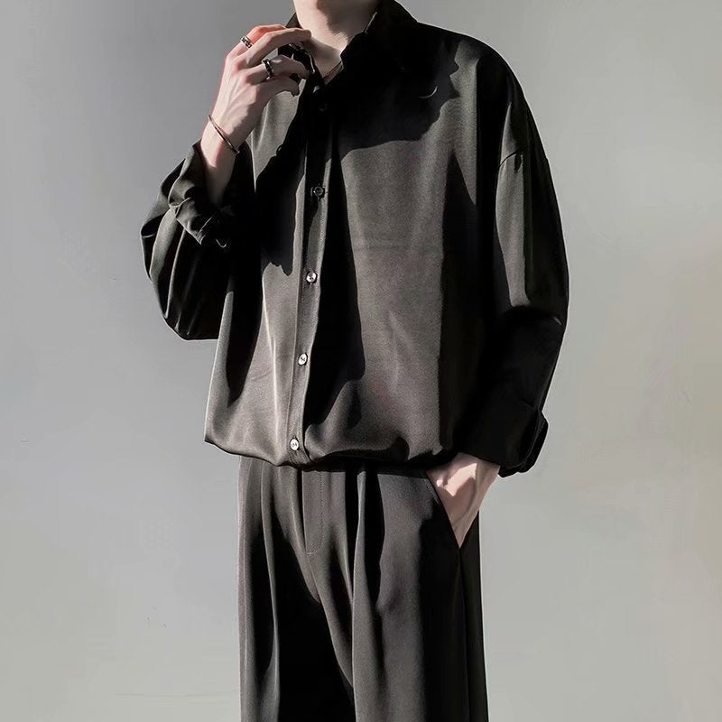 Draped  Long-sleeved Shirt Colouronova