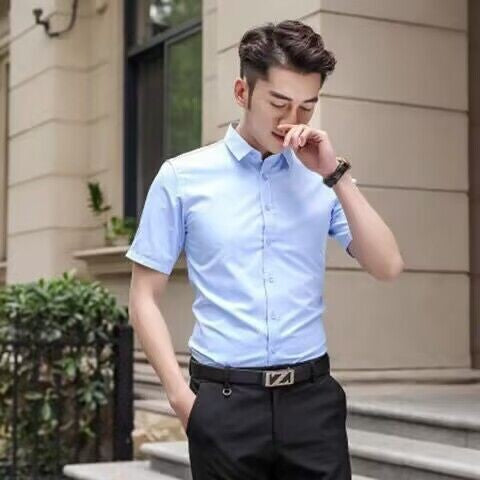 White Shirt Men's Long-sleeved Colouronova