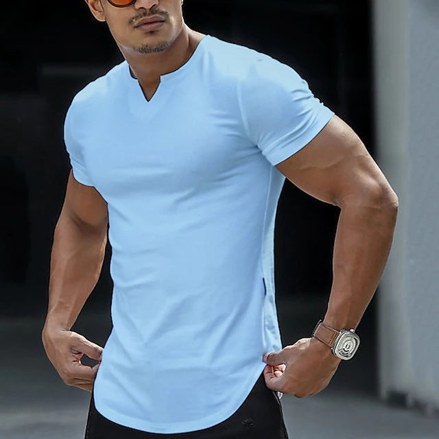 V-neck Men's Casual T-shirt Colouronova