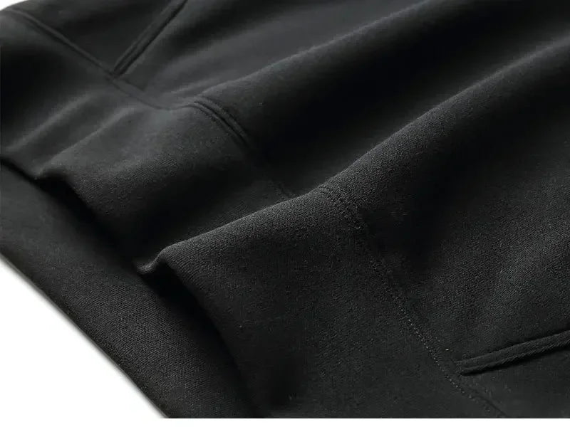 Men Tracksuits Autumn Winter Fleece Warm Suit 2 Pieces Sets Hooded Sweatshirt Pants Long Sweatpants Streetwear Men Outfit Set - Colouronova