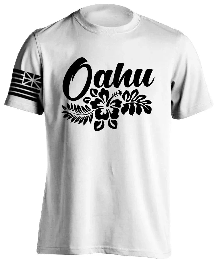 Men's Cotton Shirt OAHU HAWAII SURFING Distressed TShirt Unisex Surf Board Beach Tee Tops Summer Fashion Casual Short Sleeves - Colouronova