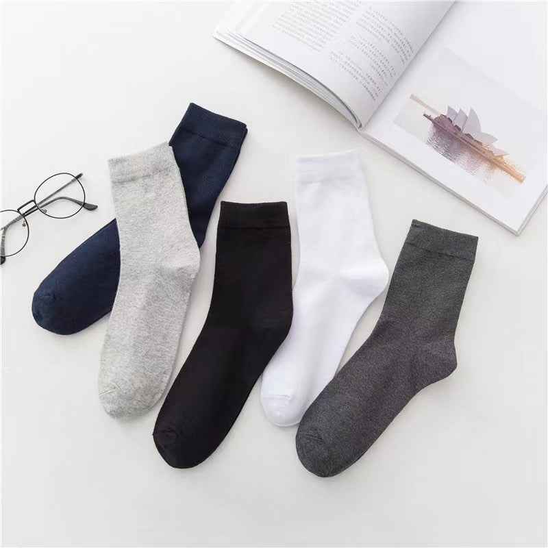 Breathable, moisture-wicking and odor-resistant men's cotton socks