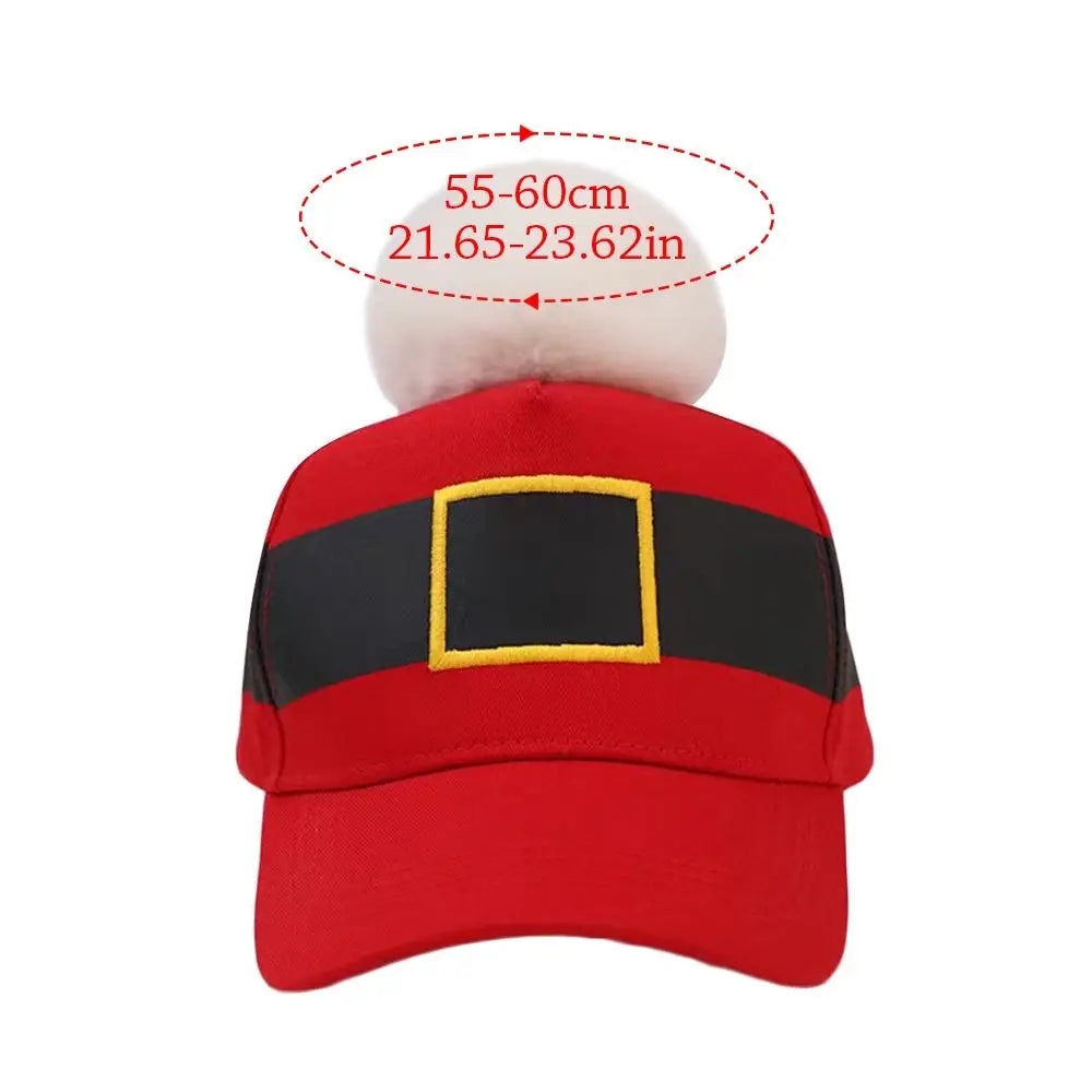 Gift Fur Pom Poms Christmas Hat Winter Thick Beanies Cap Plush Holiday Xmas Gifts for Adults - Colouronova