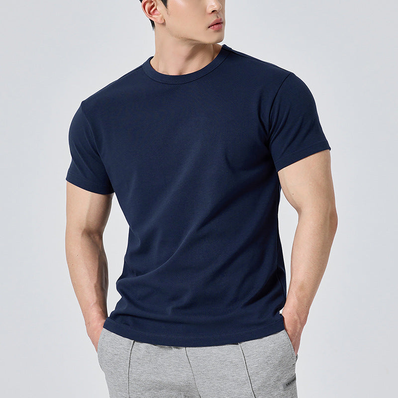 Men's short-sleeved round-neck fitness exercise Colouronova