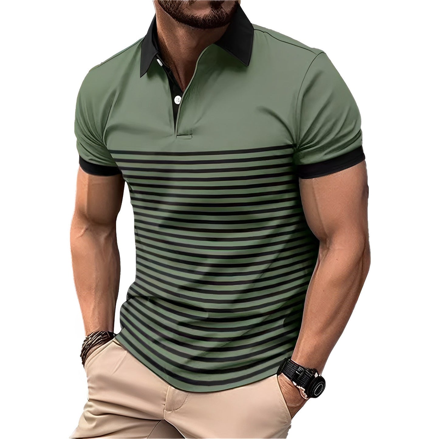 Men's Striped Polo Shirt Colouronova