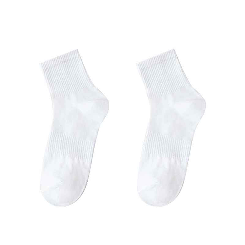Solid Color Mid-Tube Socks