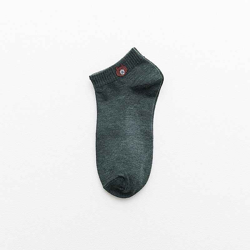 Boat socks bear ankle socks