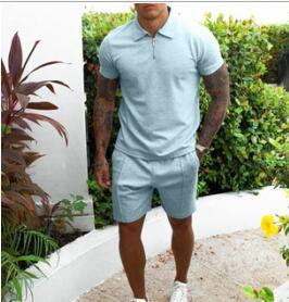 Short-sleeved lapel shorts Colouronova