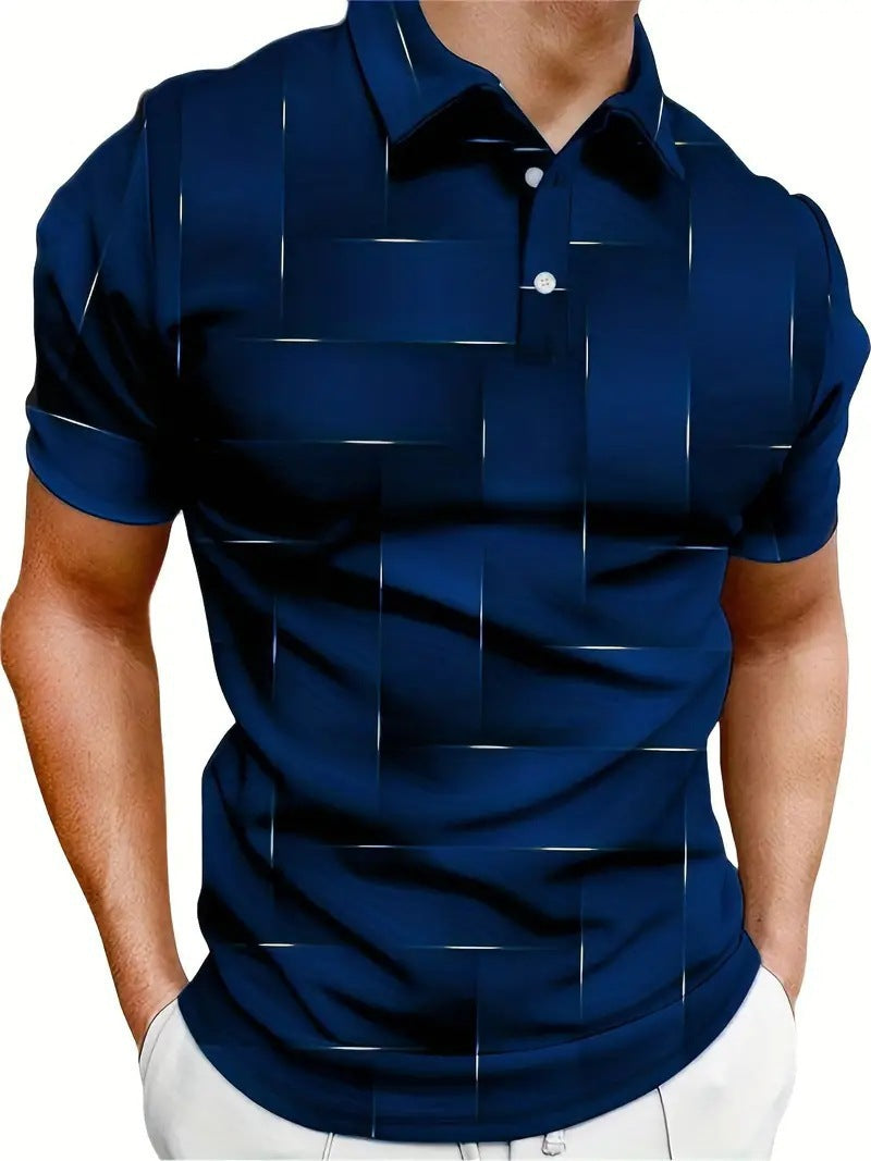 Printed buttoned short-sleeved shirt Colouronova
