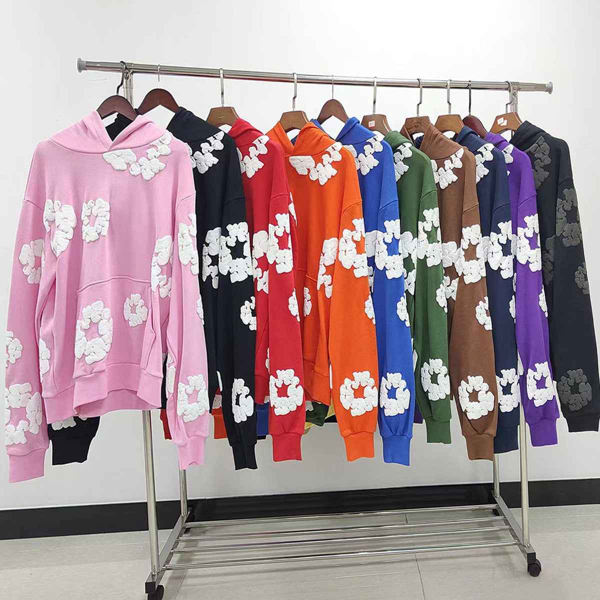 Heavyweight Fleece-Lined Hooded Sweatshirt with Unique Print