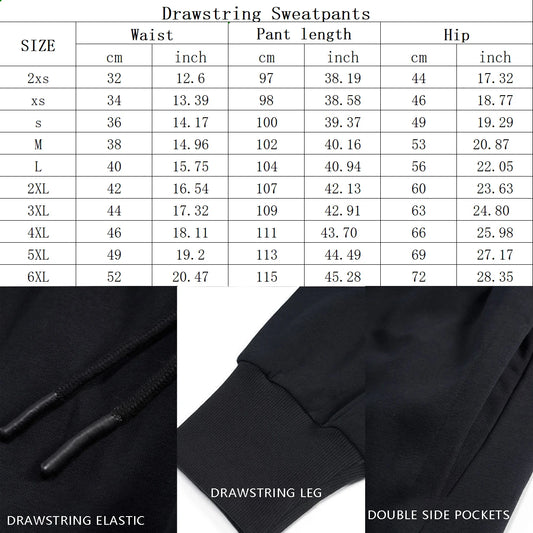 Winter New Thick Warm Pants Fashion Skull Printed Sweatpants Men's Sports Pants Men's Loose Casual Pocket Drawstring Sweatpants - Colouronova