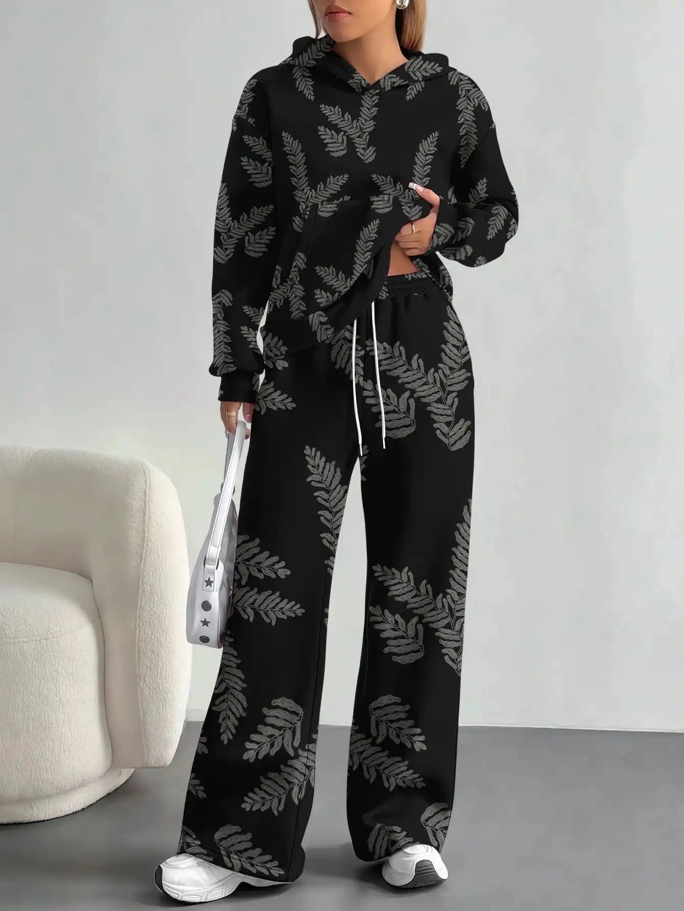 Splicing foreign trade 2025 floral pattern new hot style autumn and winter new fashion casual European and American suits for Colouronova