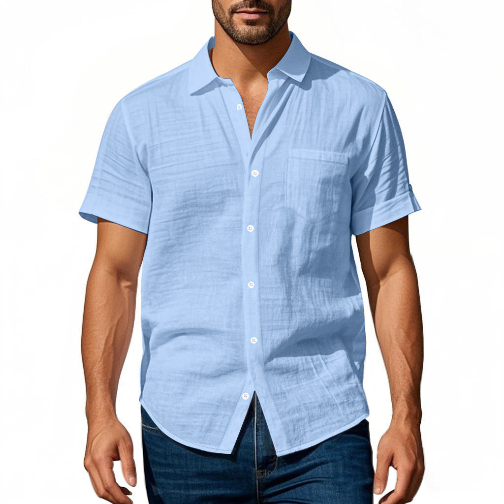 Linen short-sleeve shirt Colouronova