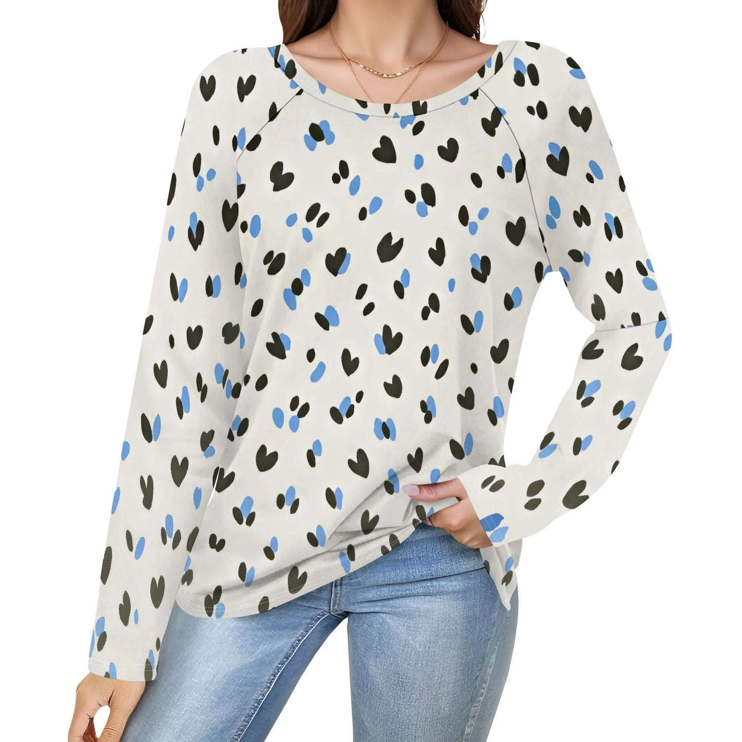 Women's Puff Long Sleeve Tunic Tops Pleated Crew Neck Blouses Dressy Casual Loose Fit Winter and Spring Shirts - Colouronova