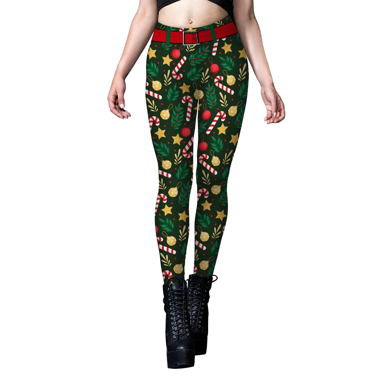 Phantasy Vintage Women Christmas Leggings Autumn Winter Women Xmas Pants Sexy Tights Trousers Festival Party Carnival Leggings Colouronova