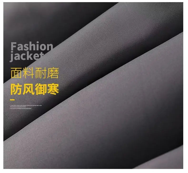 Men's Casual Zip up Jackets Cotton Outerwear Clothing New Parkas Jacket Men's Windbreaker Thick Warm Large Size Male Coats K-Pop - Colouronova