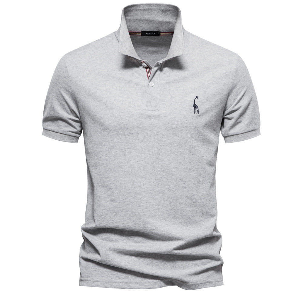 Men's Cotton Embroidered Polo Shirt Colouronova