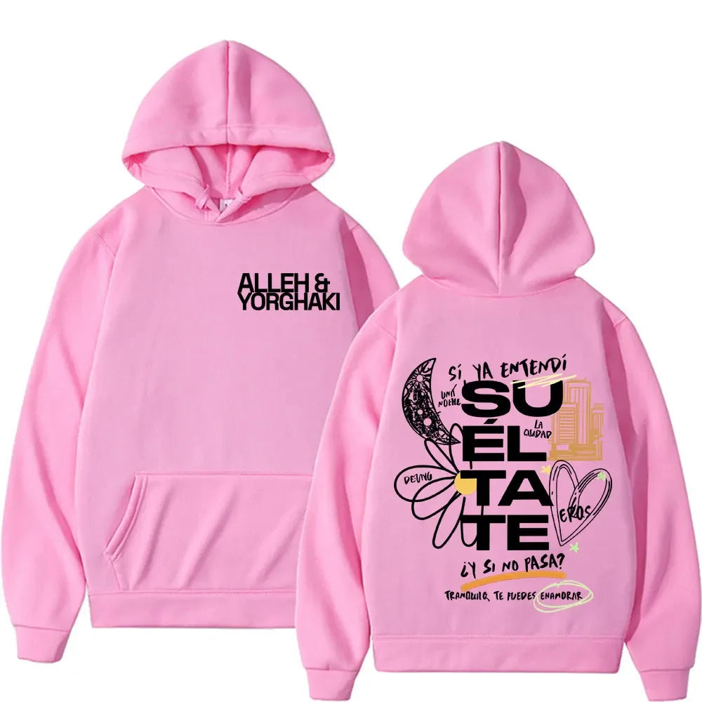 Alleh & Yorghaki Su El Ta Te Carta hat graphic double-sided printed fashionable men's hoodie Harajuku casual sweatshirt - Colouronova