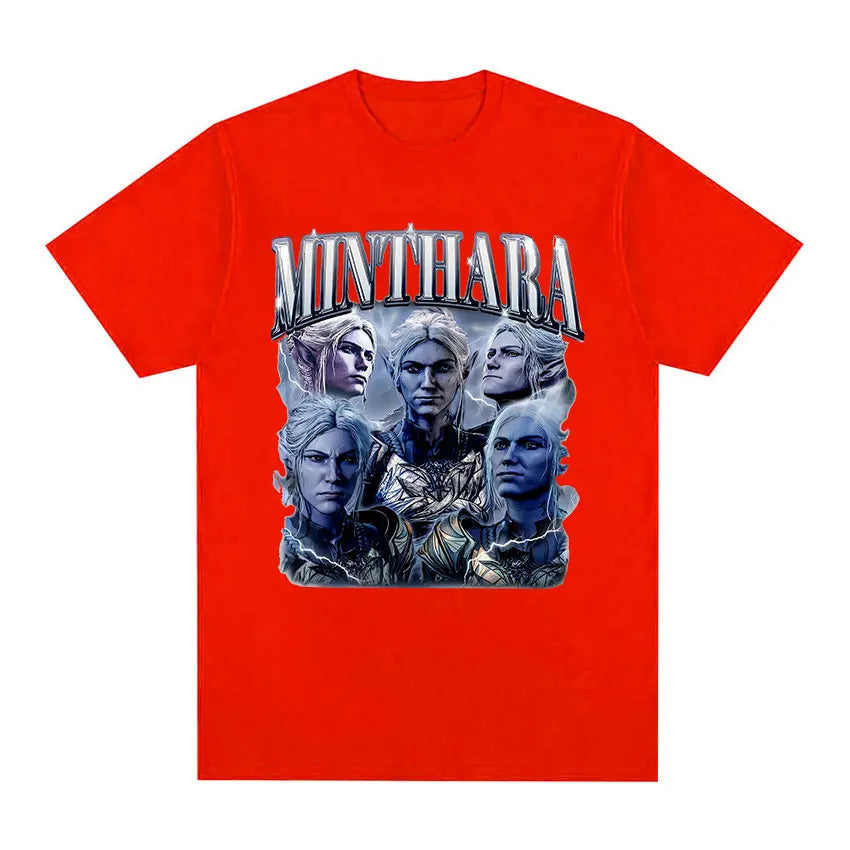 Game Minthara Astarion Baldurs Gate 3 Graphic T Shirt Men Fashion Retro Gothic T-Shirt 100% Cotton Oversized Tshirts Tops Unisex - Colouronova