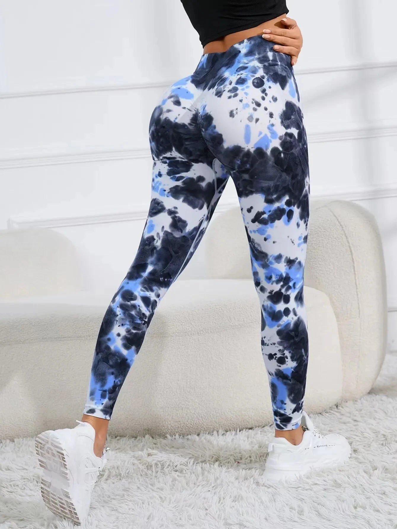 New Tye Die Seamless Yoga Pants 3D Printed Women High Waist Lifting Hip Honey Peach Hip Fitness Gym Leggings Running Sport Pants Colouronova