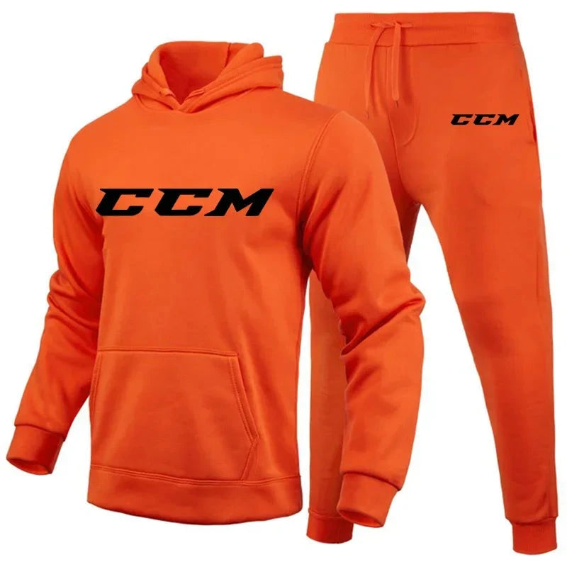 Men's Warmth-Enhanced Thick Sports Outfit Set - High-Quality Casual Long-Sleeved Sports Outfit - Jogging Pants - Men's Sports Ou Colouronova