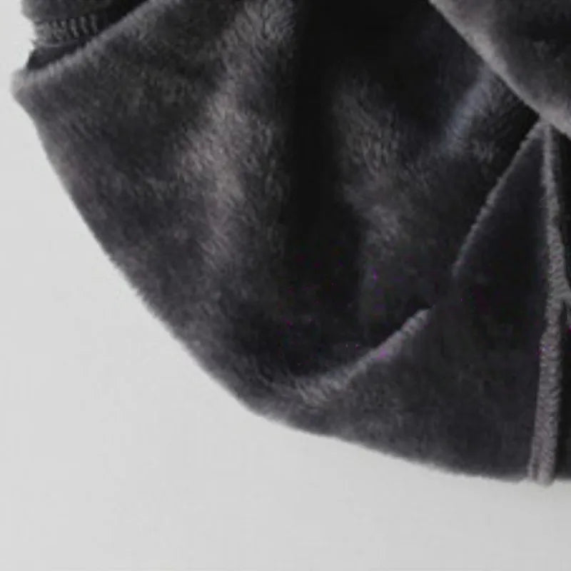 TIYIHAILEY O-neck Winter Thick Thermal Full Sleeve Maxi Dress S-10XL Customized Fleece Stretch Outerwear Hoodies Black Grey - Colouronova