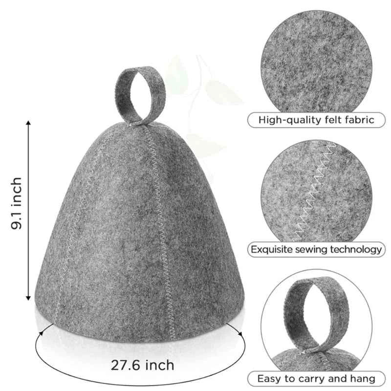 1/2pcs Wool Felt Sauna Hat Head Protective Hats for Men Women Bath House Winter Drop Shipping