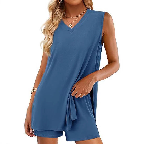 V-neck Sleeveless Top Colouronova