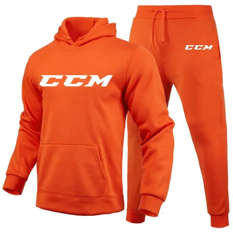 Men's Warmth-Enhanced Thick Sports Outfit Set - High-Quality Casual Long-Sleeved Sports Outfit - Jogging Pants - Men's Sports Ou Colouronova