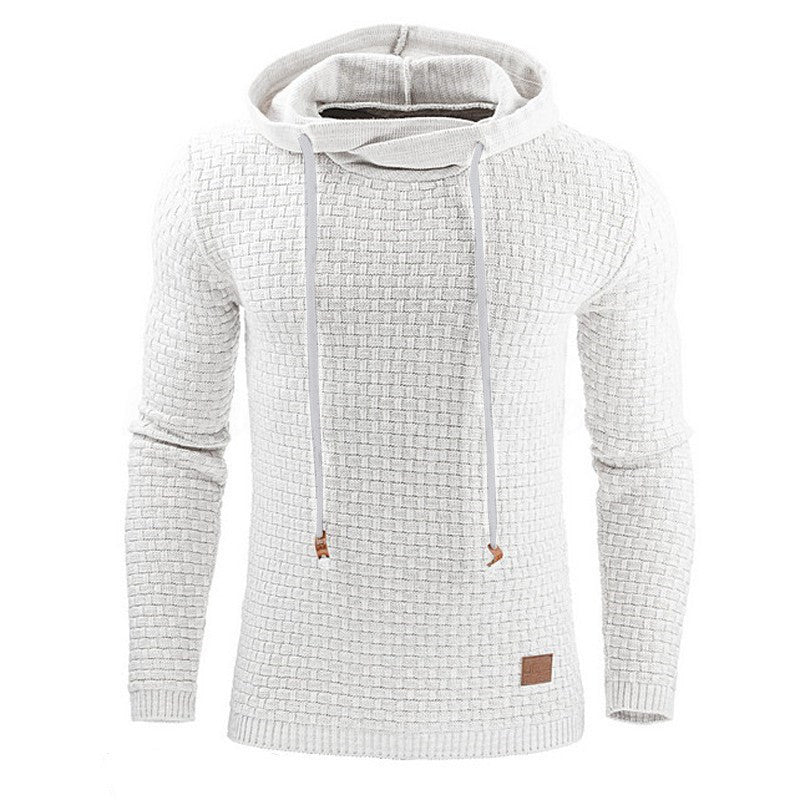 Men's jacquard long-sleeved hooded shirt Colouronova