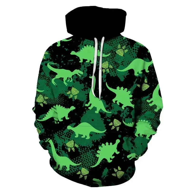 Cartoon Dinosaur 3D Printed Hoodies For Men Clothes Funny Fashion Women Sweatshirt Casual Streetwear Pullovers Y2k Tracksuit Top Colouronova