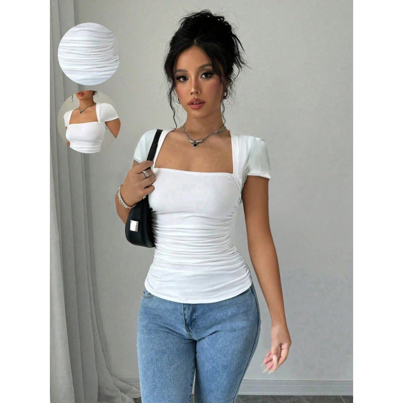 Slim Fit U-Neck T-Shirt Colouronova