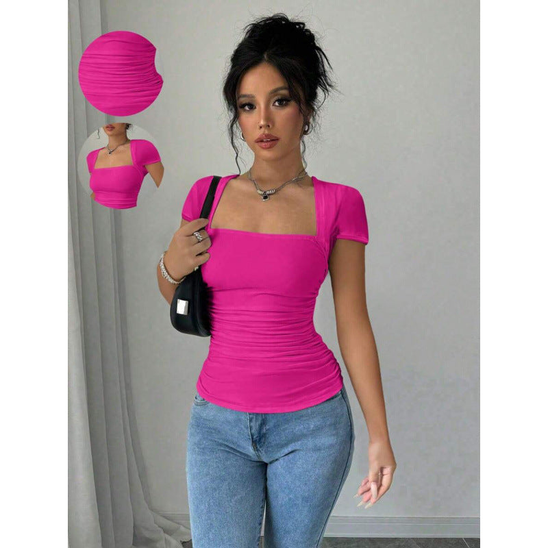 Slim Fit U-Neck T-Shirt Colouronova