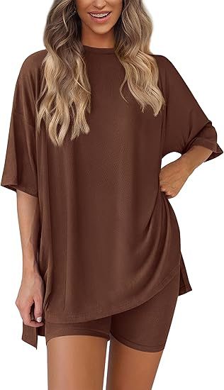 Women's Casual Short Sleeve Shorts Set Colouronova