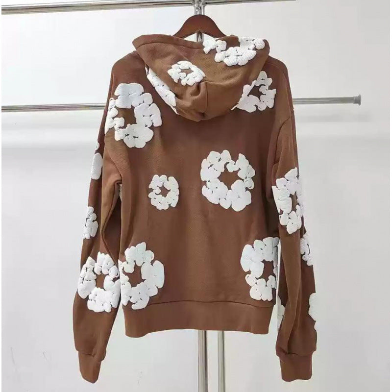 Heavyweight Fleece-Lined Hooded Sweatshirt with Unique Print Colouronova