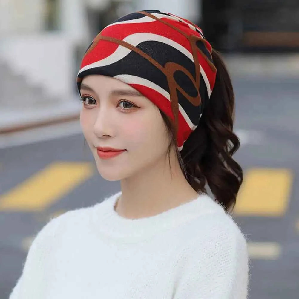 Scarf Neck Collar Multi-functional Scarf Breathable High Elastic Thickened Winter Warm Face Guard Headwear Cycling Scarf Hat