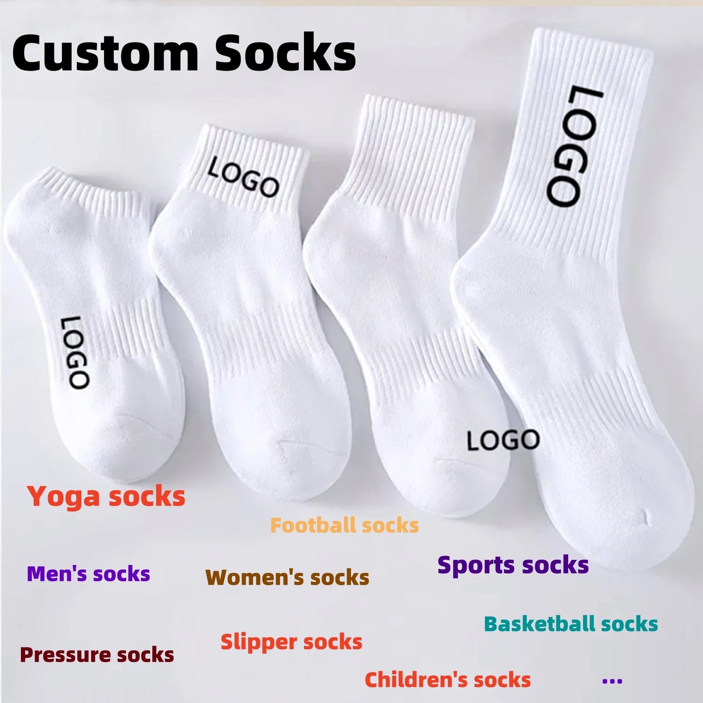 Miosam USD2.7 factory custom socks Basketball Personalized yoga Pilates socks unisex baby loose pressure ankle socks women men - Colouronova