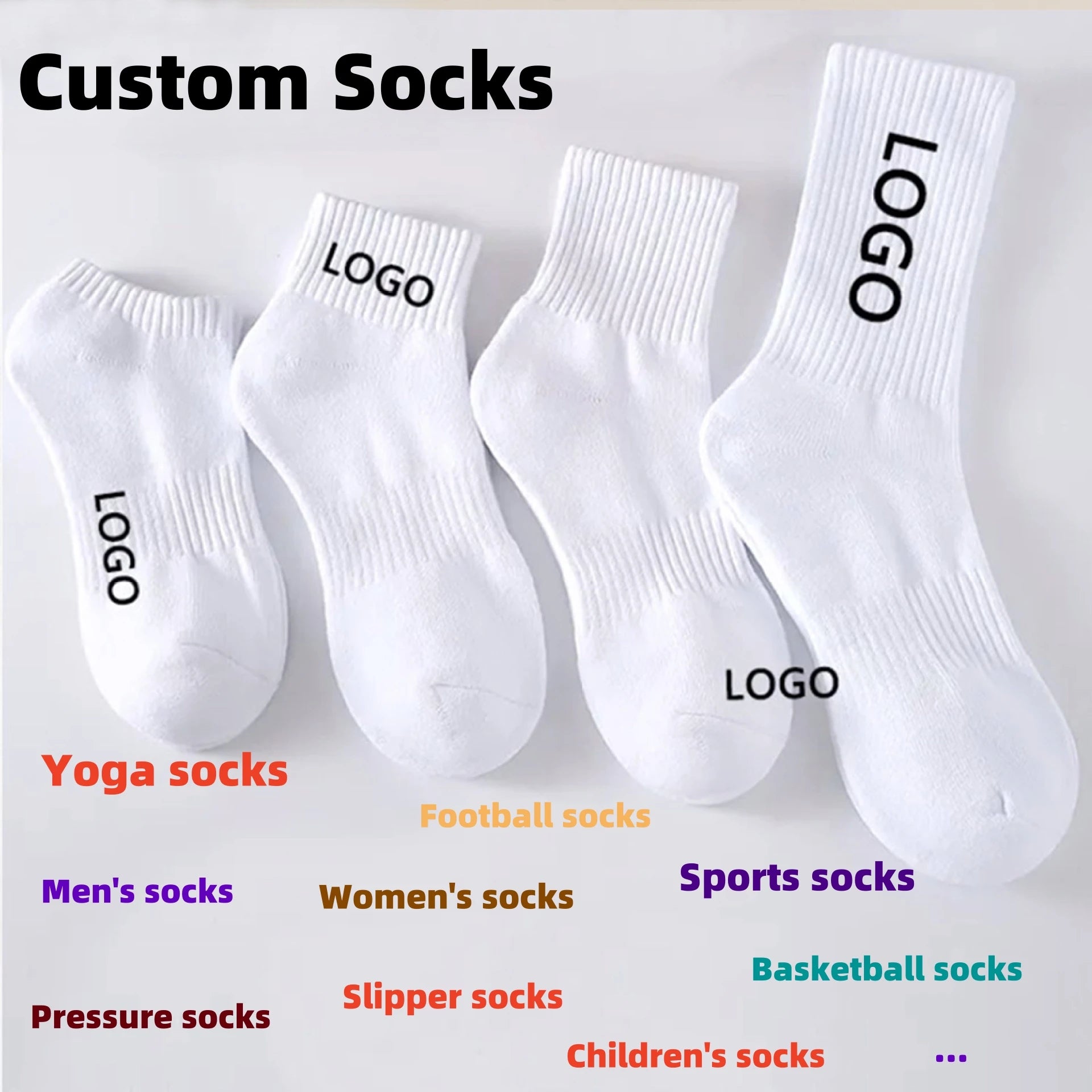 Miosam USD2.7 factory custom socks Basketball Personalized yoga Pilates socks unisex baby loose pressure ankle socks women men - Colouronova